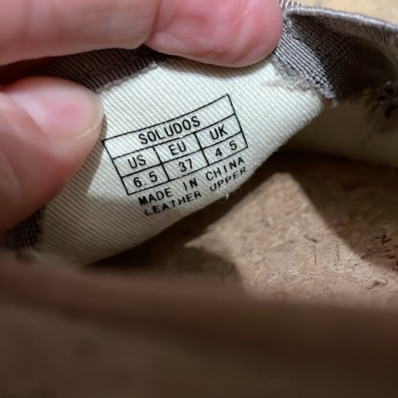 Soludos Gray Leather Upper Flats Size 6.5 - Picture 8 of 11